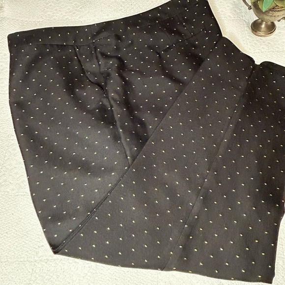 Talbots Pants Black with Gold Sparkle Dot Ankle Length Dressy size 18 W Petite - Picture 5 of 16